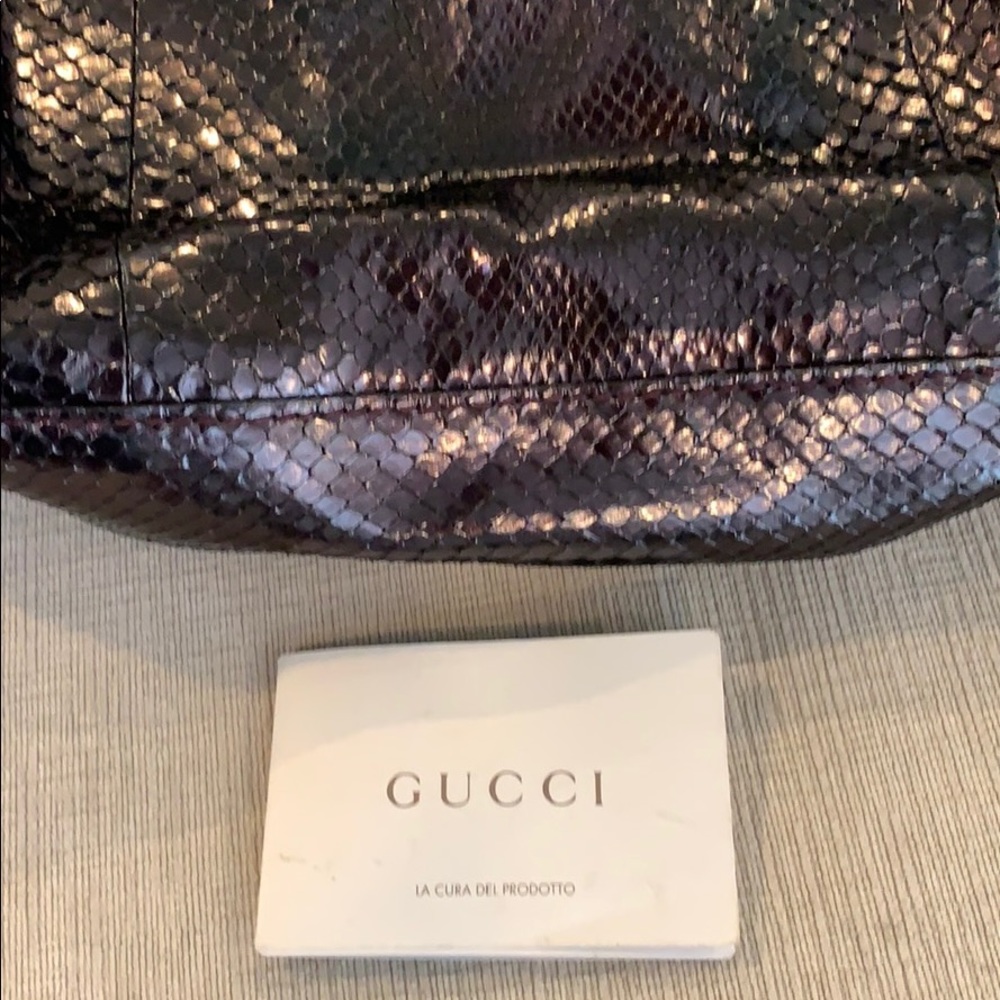 Gucci Python Shoulder Bag - image 7